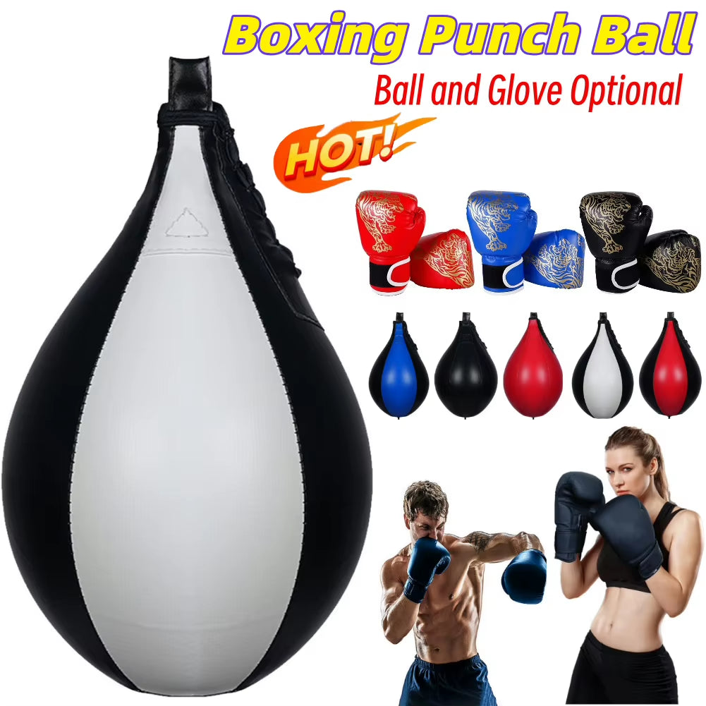 PU Leather Boxing Speed Ball - Hanging Reflex Punching Bag for Stress Relief and Training