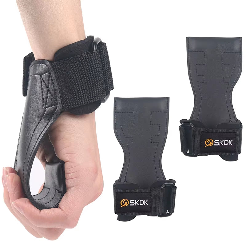 SKDK Weight Lifting Grip Pads for CrossFit and Bodybuilding - Palm Protectors and Squat Gym Gloves for Enhanced Fitness Training - Durable PVC Material